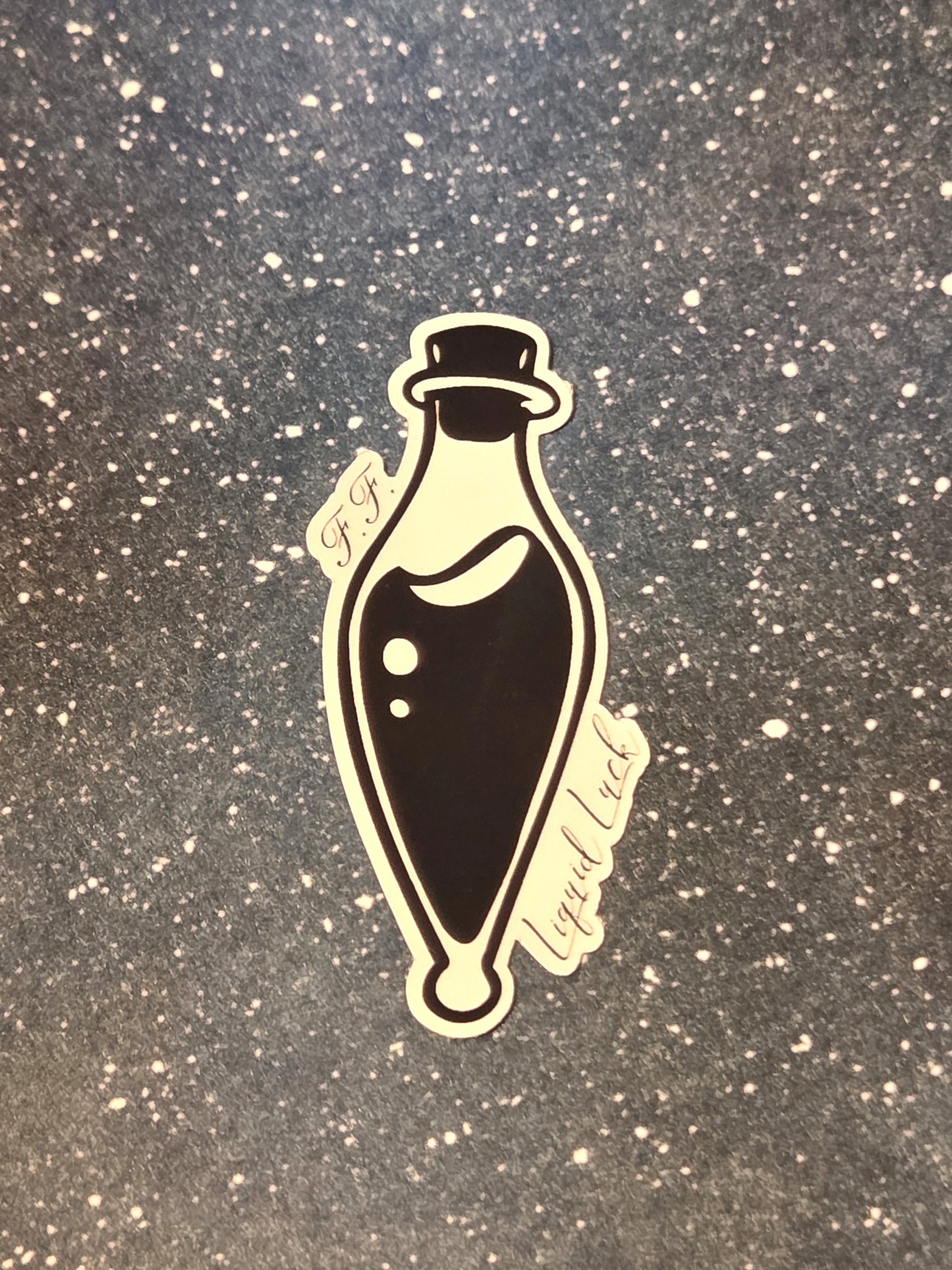 F.F. ~ Liquid Luck HP vinyl sticker