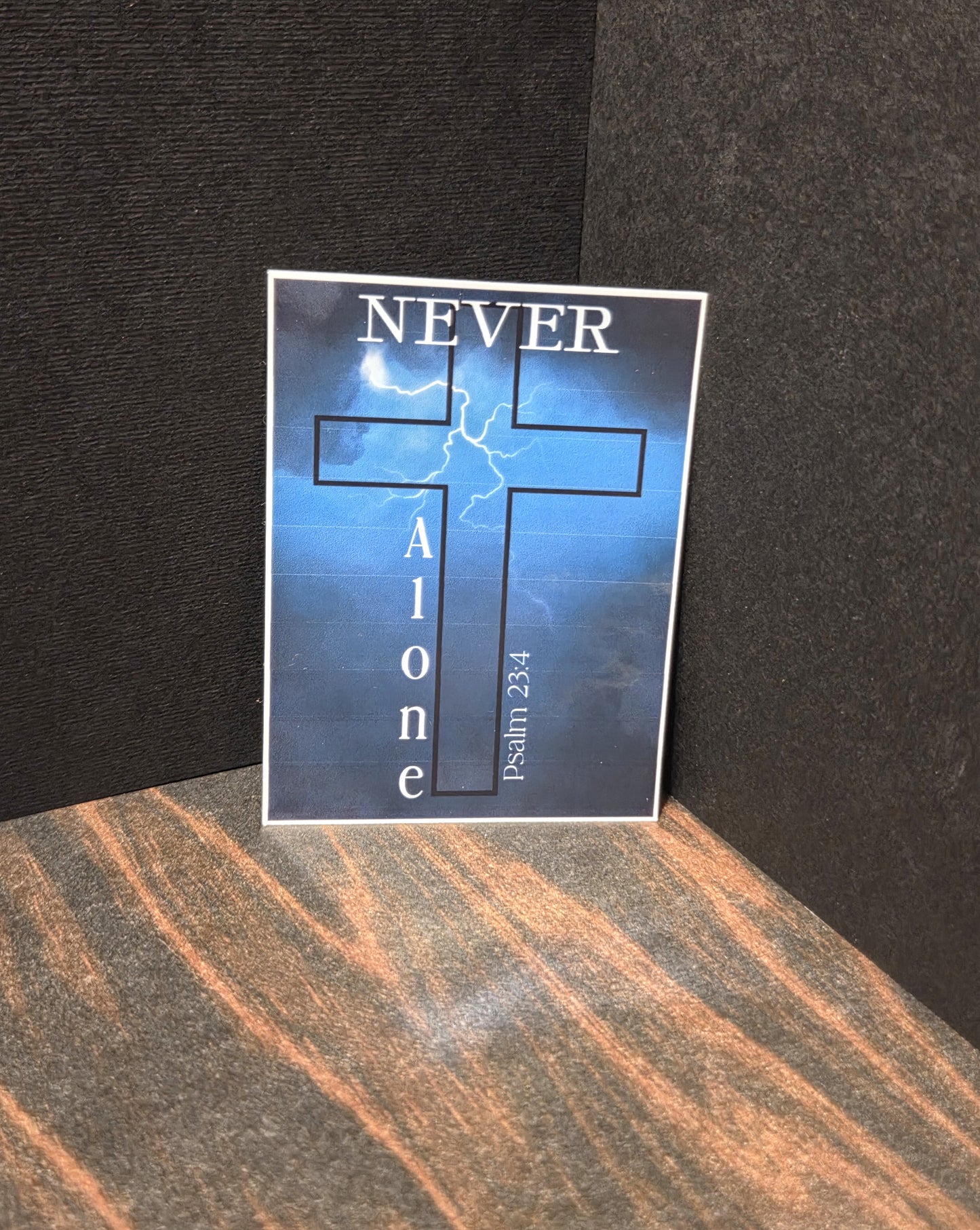 Never Alone vinyl sticker