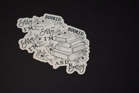 Booked and Busy Sticker