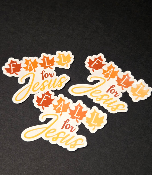 Fall for Jesus sticker