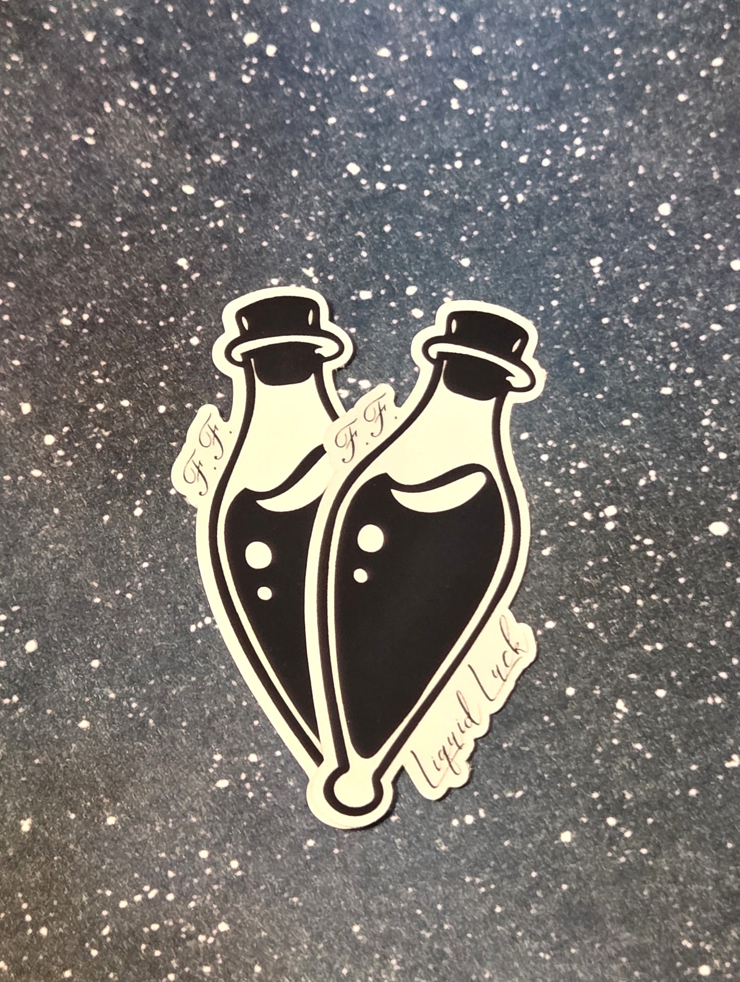 F.F. ~ Liquid Luck HP vinyl sticker