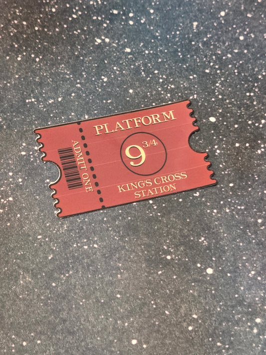 9 3/4 Ticket vinyl sticker