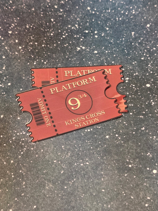 9 3/4 Ticket vinyl sticker