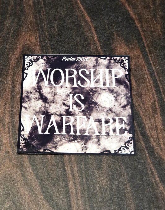 Worship is Warfare vinyl sticker