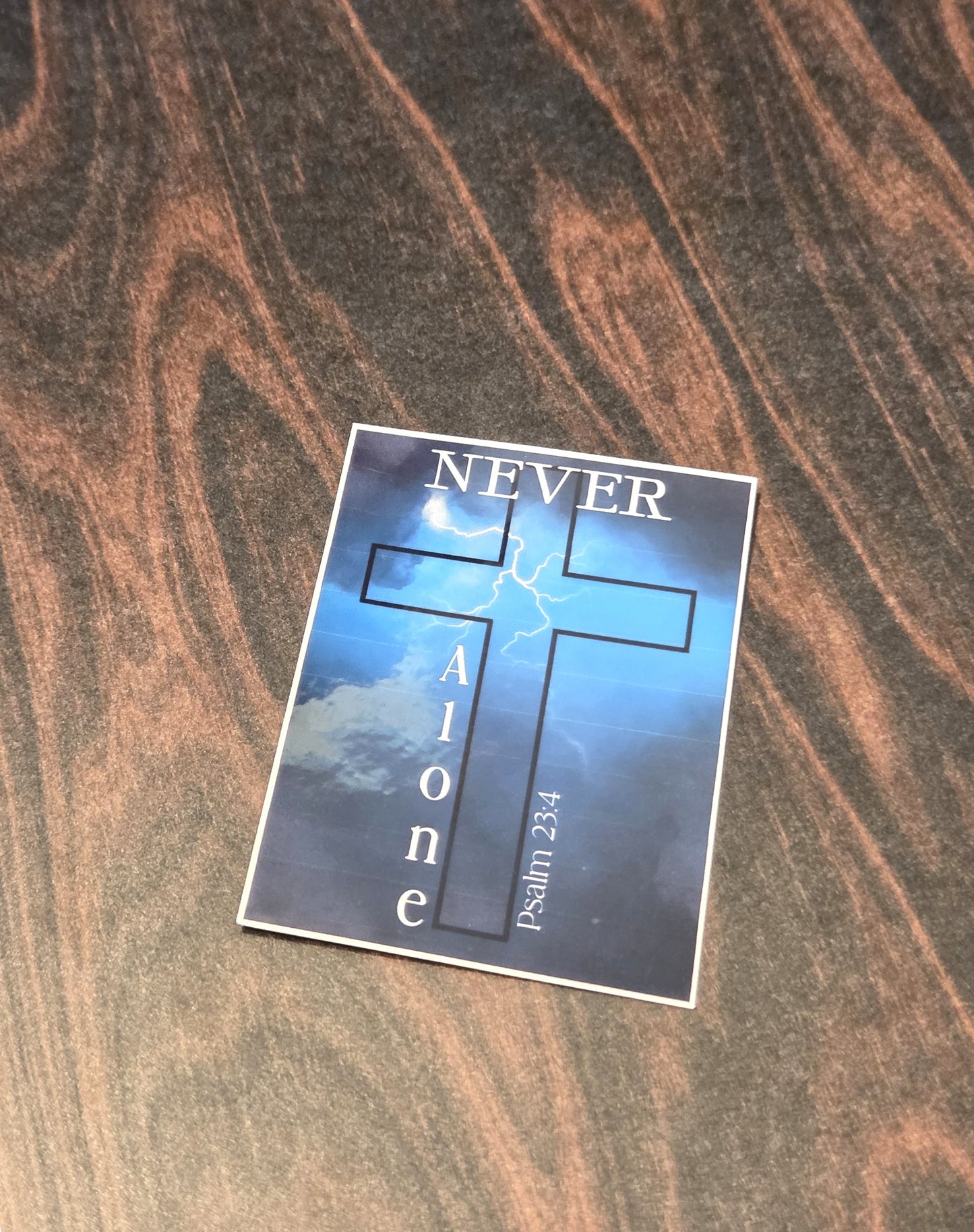 Never Alone vinyl sticker