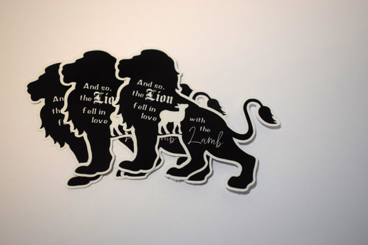 Lion & Lamb Sticker