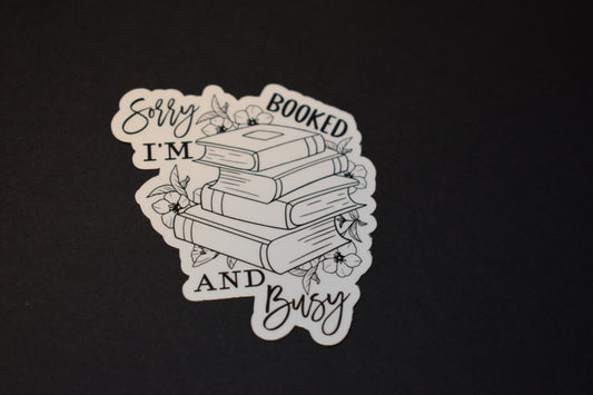 Booked and Busy Sticker